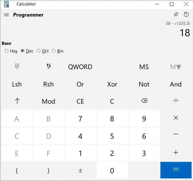 Programmer Mode